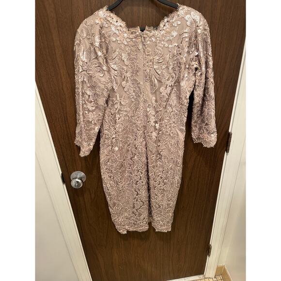 Tadashi Shoji Embroidered Sequin Dress, Size 2P - Picture 8 of 9